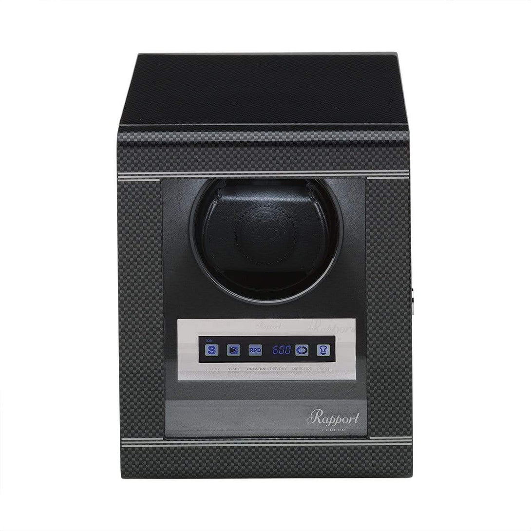 Rapport Formula Carbon Single Watch Winder - Watch Winder Pros