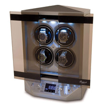 Rapport Templar Quad Watch Winder - Lacquered Silver - Watch Winder Pros