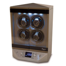Rapport Templar Quad Watch Winder - Lacquered Silver - Watch Winder Pros