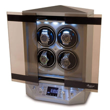 Rapport Templar Quad Watch Winder - Lacquered Silver - Watch Winder Pros