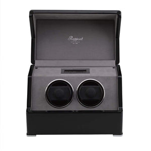 Rapport Perpetua III Ebony Double Watch Winder - Watch Winder Pros