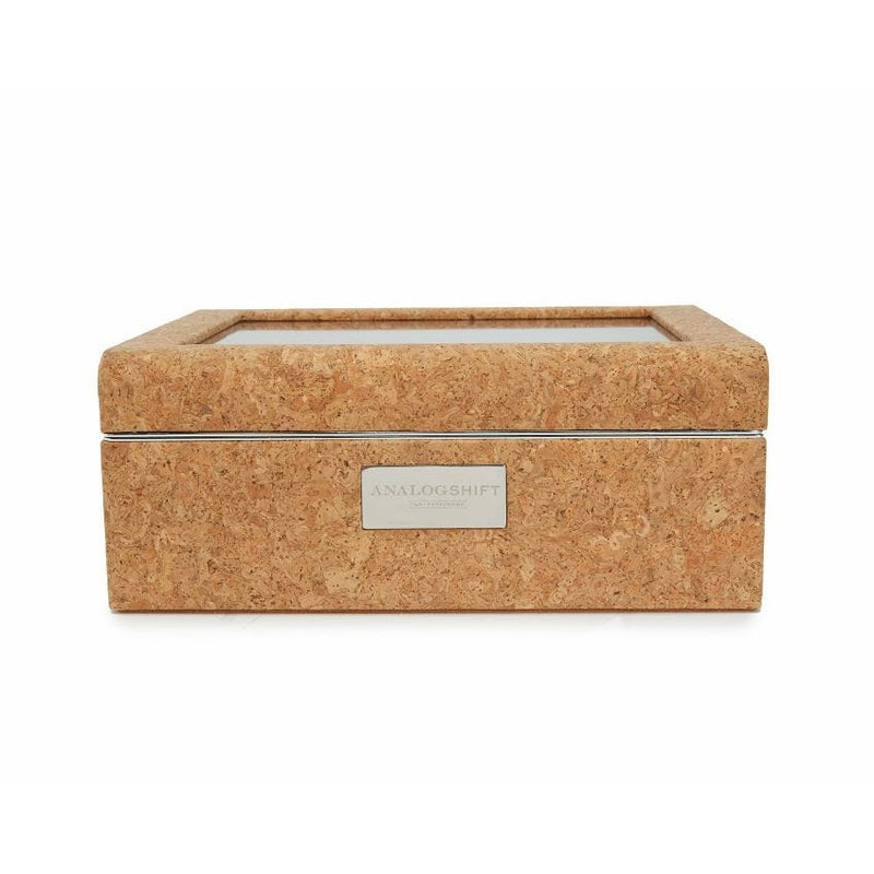 WOLF Analog/Shift 1976 8-Piece Watch Box | Cork Exterior – Watch