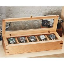 WOLF Watch Box 250-500 ANALOG/SHIFT FLATIRON II 5-PIECE WATCH BOX - Wood