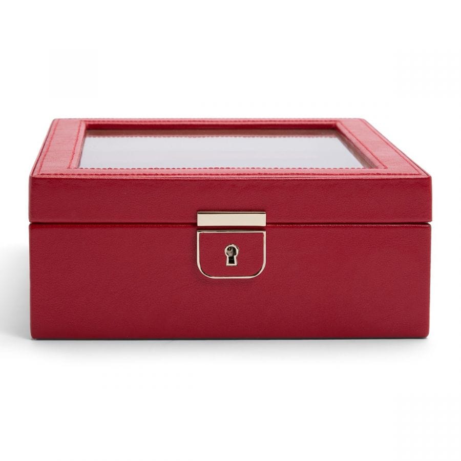 WOLF Watch Box 250-500 PALERMO 6PC WATCH BOX - Red