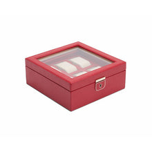 WOLF Watch Box 250-500 PALERMO 6PC WATCH BOX - Red