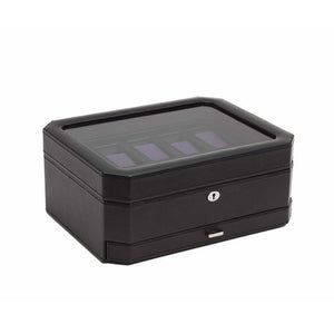 WOLF Watch Box 250-500 WINDSOR 10PC WATCH BOX WITH DRAWER - Black / Purple