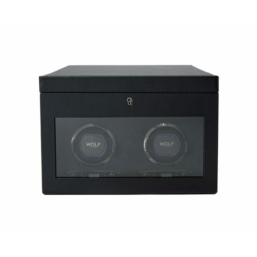 WOLF Watch Winder 1000 - 2000 BRITISH RACING DOUBLE WATCH WINDER WITH STORAGE