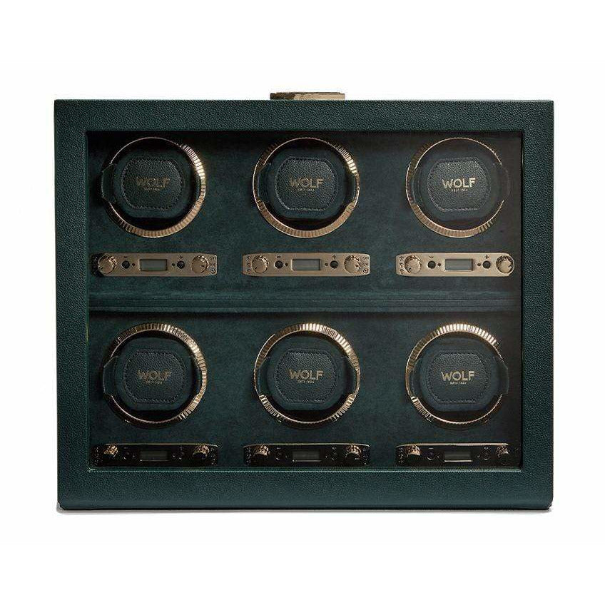 WOLF British Racing Green 6 Piece Watch Winder Watch Winder Pros