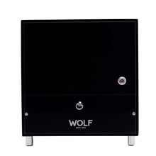 WOLF Savoy Singe Winder with Storage - Black - Watch Winder Pros