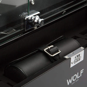 WOLF 1834 - Regent - 12 Piece Cabinet Winder - Piano Black / Matte Black - Watch Winder Pros