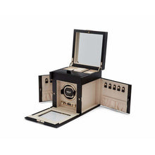 WOLF Palermo Single Winder with Storage - Watch Winder Pros