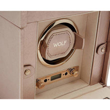 WOLF Palermo Single Winder with Storage - Watch Winder Pros